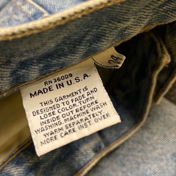 Vintage Calvin Klein Men's Light Blue Denim Baggy Y2K Jeans Size 34 - Picture 10 of 12